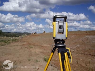 Total stations can be set up outside the immediate work zone.