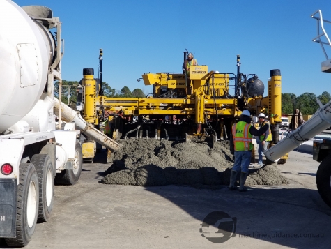 Concrete Paving with Machine Guidance